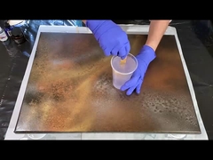 Bề mặt bóng hoàn thiện bằng nhựa đúc để phủ mặt bàn bằng gỗ và bê tông