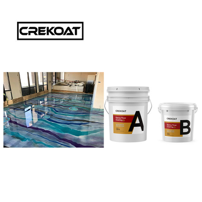 Màu sắc lớp phủ sàn epoxy kim loại chống nước rõ ràng