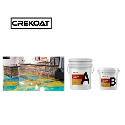 Màu sàn epoxy chống nước tinh thể tinh thể 1mm chống trượt lớp phủ epoxy không có VOC