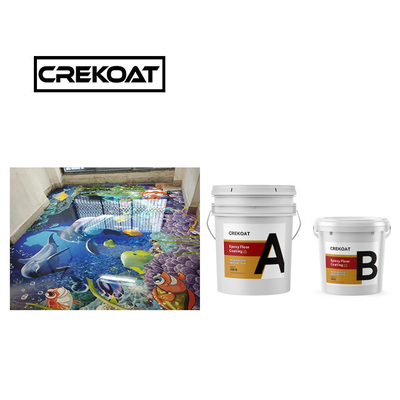 Sơn sàn epoxy cao độ bóng mượt mượt Mở bọt Lớp phủ sàn trang trí Dọn sạch