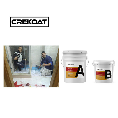 Lớp phủ sàn nhựa epoxy không độc hại có mùi thấp Sơn sàn epoxy 3D tuổi thọ