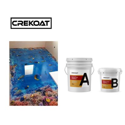 21 Ống phủ sàn nhựa epoxy trong suốt 3D có thể làm sạch và khô nhanh