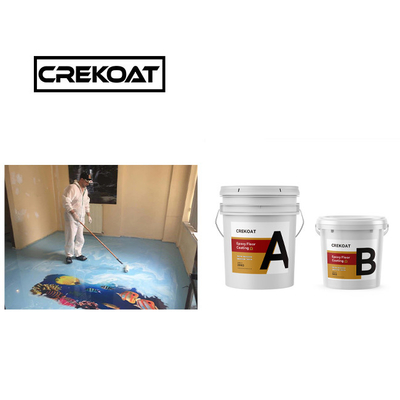 Lớp phủ sàn nhựa epoxy không độc hại có mùi thấp Sơn sàn epoxy 3D tuổi thọ