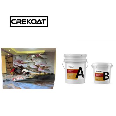 Lớp phủ sàn nhựa epoxy 3D rõ ràng tự cân bằng 1mm thân thiện với môi trường