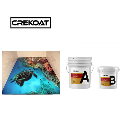 Sơn sàn epoxy cao độ bóng mượt mượt Mở bọt Lớp phủ sàn trang trí Dọn sạch