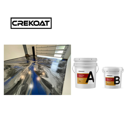Độ nhớt Sơn sàn bằng vàng kim loại 1mm Đen Epoxy phủ sàn liền mạch