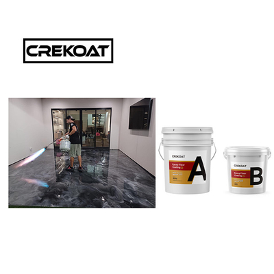 Chất rắn cao đổ màu đỏ lớp phủ sàn Epoxy kim loại Đơn giản hóa độ cứng
