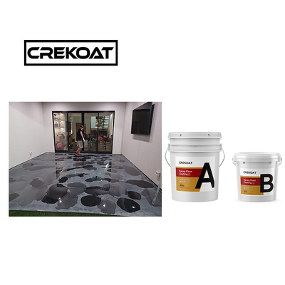 Chất rắn cao đổ màu đỏ lớp phủ sàn Epoxy kim loại Đơn giản hóa độ cứng