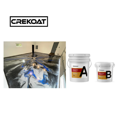 Lớp phủ sàn chống trầy xước kháng vi khuẩn Không có bong bóng Sơn sàn epoxy đen