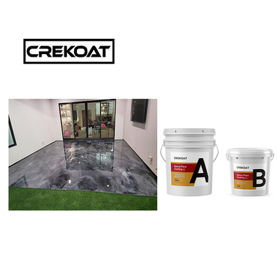 Lớp phủ sàn epoxy màu xanh kim loại bóng mượt, không độc hại, mùi thấp TDS