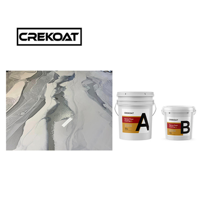 Lớp phủ sàn epoxy màu xanh kim loại bóng mượt, không độc hại, mùi thấp TDS