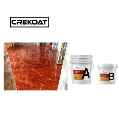 Màu sàn epoxy chống nước tinh thể tinh thể 1mm chống trượt lớp phủ epoxy không có VOC