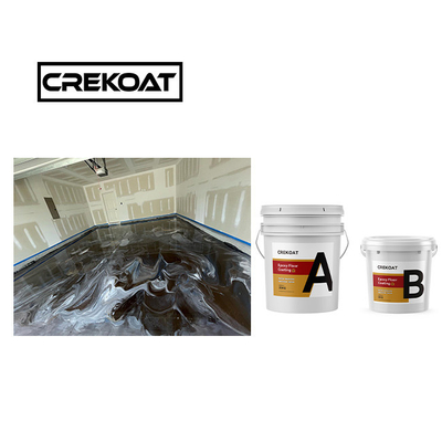Màu sắc lớp phủ sàn epoxy kim loại chống nước rõ ràng