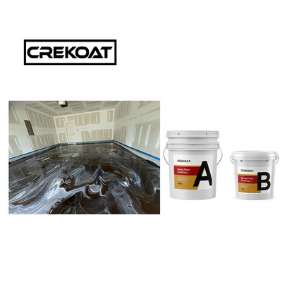 Màu sắc lớp phủ sàn epoxy kim loại chống nước rõ ràng