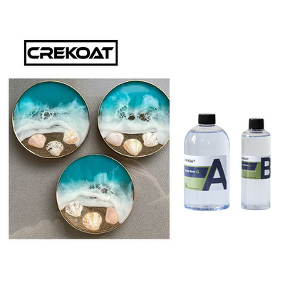 Đúc lâu dài Nhựa Epoxy trong suốt Bộ 1Kg Tác phẩm nghệ thuật Cốc làm đồ trang sức