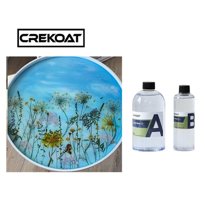 2 Phần cấp thực phẩm Crystal Clear Casting Epoxy Art Resin Không bắt lửa