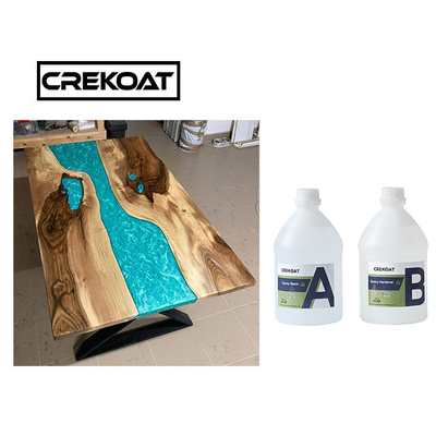 Đúc không bong bóng Nhựa Epoxy đổ sâu cho bàn tự san phẳng trong suốt như pha lê