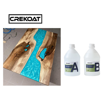 Đúc không bong bóng Nhựa Epoxy đổ sâu cho bàn tự san phẳng trong suốt như pha lê