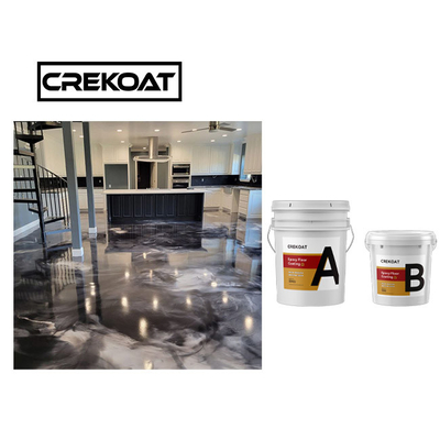 Lớp phủ sàn Epoxy kim loại bền màu Chống trầy xước Màu xám