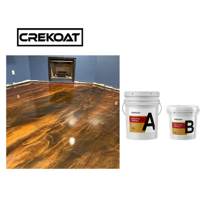 Lớp phủ sàn Epoxy kim loại bền màu Chống trầy xước Màu xám