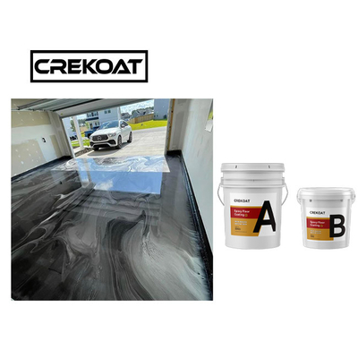 Lớp phủ sàn Epoxy kim loại bền màu Chống trầy xước Màu xám