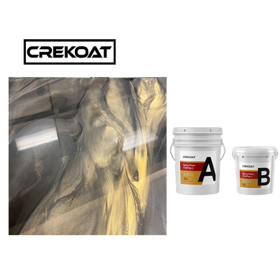 Lớp phủ sàn nhựa Epoxy cấp thương mại Sàn Epoxy màu xám kim loại không độc hại