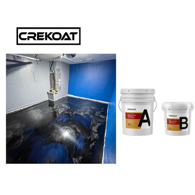 Lớp phủ sàn nhựa Epoxy cấp thương mại Sàn Epoxy màu xám kim loại không độc hại