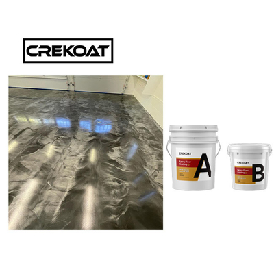 Lớp phủ sàn nhựa Epoxy cấp thương mại Sàn Epoxy màu xám kim loại không độc hại