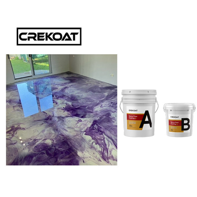 Lớp phủ sàn nhựa Epoxy cấp thương mại Sàn Epoxy màu xám kim loại không độc hại