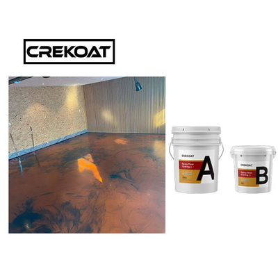 Lớp phủ sàn Epoxy 3d kim loại lâu dài cho gạch gỗ