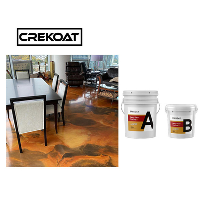 Sàn bê tông kim loại nhựa Epoxy 3d chống tia cực tím Không độc hại