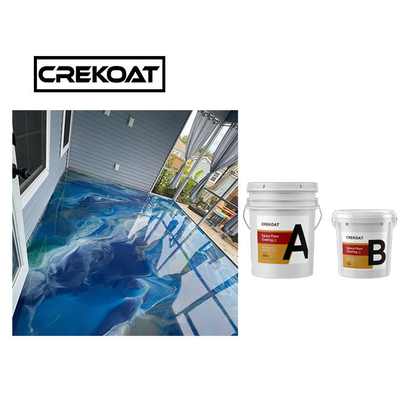2 phần Epoxy Resin Metal Sơn sàn nhà để xe Polyme trong suốt Độ nhớt thấp