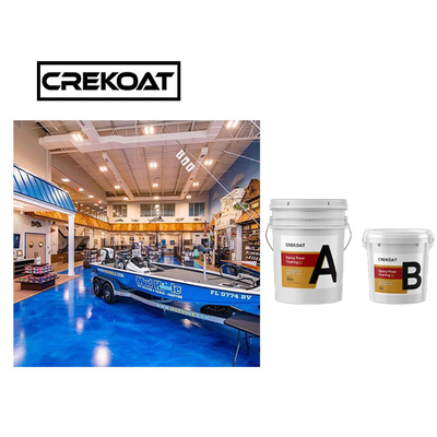 Lớp phủ sàn Epoxy kim loại đen tự san phẳng cho gốm
