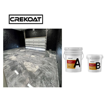 Lớp phủ sàn Epoxy kim loại đen tự san phẳng cho gốm