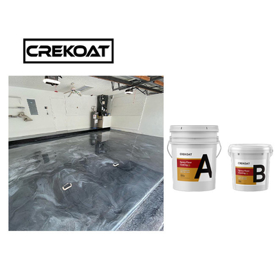 Chống trơn trượt Lớp phủ nhựa Epoxy kim loại pha lê Sàn Epoxy đen và vàng