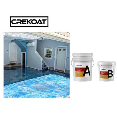 Sàn Epoxy kim loại không độc hại Nhựa trong suốt Epoxy Polyaspartic Base