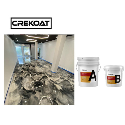 Sàn Epoxy kim loại không độc hại Nhựa trong suốt Epoxy Polyaspartic Base