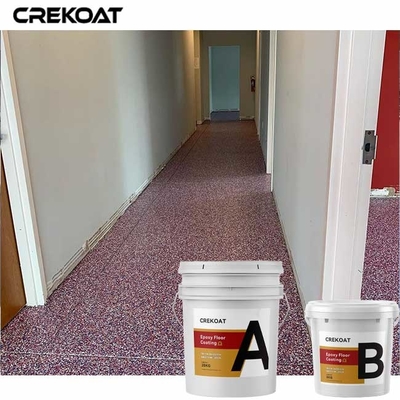 Sơn sàn nhựa Epoxy rắn 100% với vảy acrylic trang trí