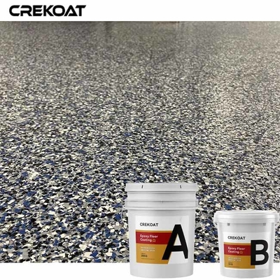 Lớp phủ sàn nhựa Epoxy không thấm nước Vinyl Flakes với lớp phủ ngoài Urethane bóng mờ