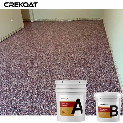 Lớp phủ sàn Epoxy nhiều màu với nhựa Epoxy trong suốt gốc nước