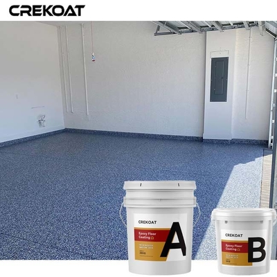 Lớp phủ sàn bằng nhựa Epoxy dạng vảy màu có độ bóng cao Màu xám hoàn thiện