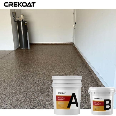 Lớp phủ sàn bằng nhựa Epoxy dạng vảy màu có độ bóng cao Màu xám hoàn thiện