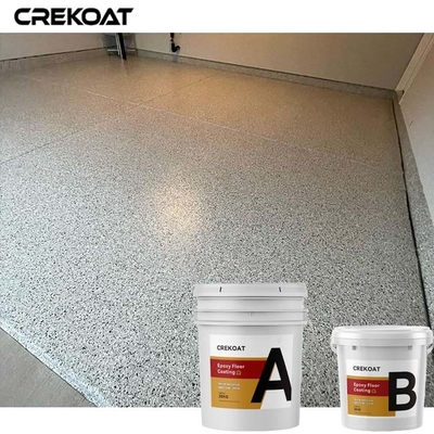 Lớp phủ sàn bằng nhựa Epoxy dạng vảy màu có độ bóng cao Màu xám hoàn thiện
