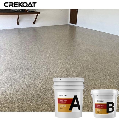 Lớp phủ sàn bằng nhựa Epoxy dạng vảy màu có độ bóng cao Màu xám hoàn thiện