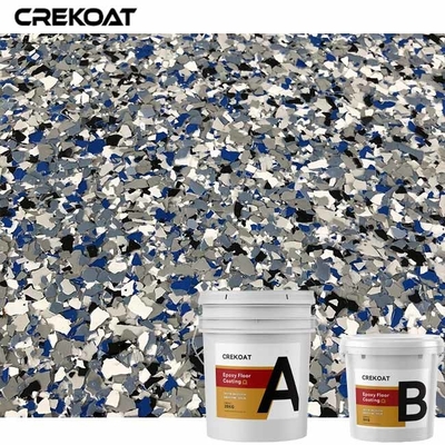 Vinyl Flake Broadcast Lớp phủ sàn nhựa Epoxy Polyaspartic Topcoat