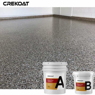 Lớp phủ sàn bằng nhựa Epoxy trong suốt được phủ bằng chip Flakes