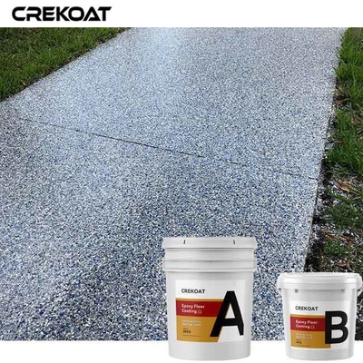 Lớp phủ sàn bằng nhựa Epoxy trong suốt được phủ bằng chip Flakes