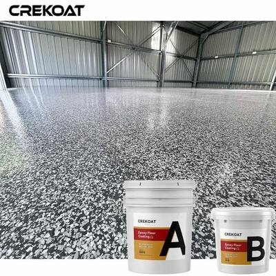 Lớp phủ sàn bằng nhựa Epoxy trong suốt được phủ bằng chip Flakes