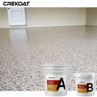 Lớp phủ sàn bằng nhựa Epoxy trong suốt được phủ bằng chip Flakes