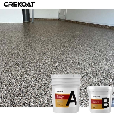 Lớp phủ sàn bằng nhựa Epoxy trong suốt được phủ bằng chip Flakes